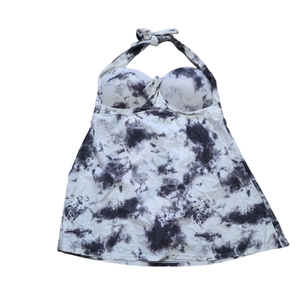 NEW With Tags Meet Curve Tie Dye Retro Halter Swim Dress, Sz 3XL